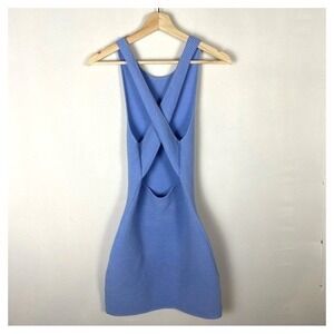 Abercrombie‎ & Fitch Scuba Cross Back Elevated Ribbed Knit Mini Dress Size Small